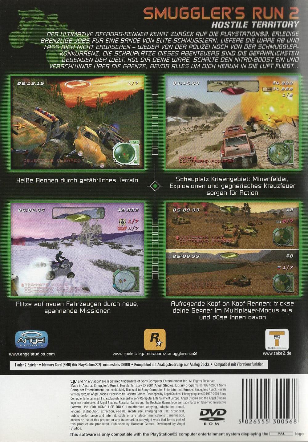 Smuggler's Run 2: Hostile Territory - PlayStation 2 Rückseite