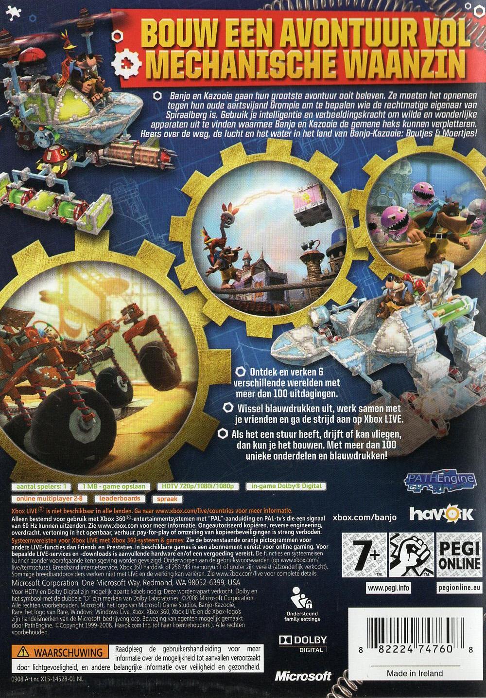Banjo-Kazooie: Nuts & Bolts - Xbox 360 Rückseite
