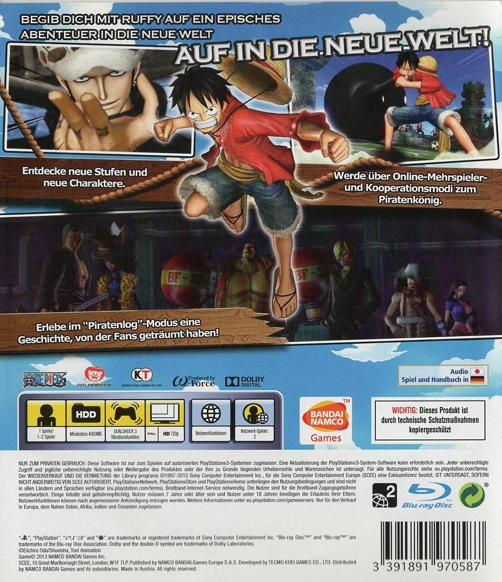 One Piece: Pirate Warriors 2 - PlayStation 3 Rückseite