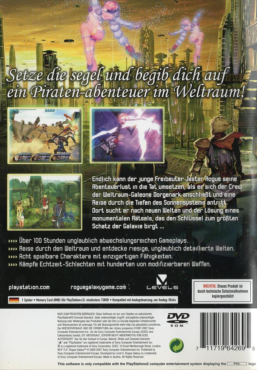 Rogue Galaxy - PlayStation 2 Rückseite