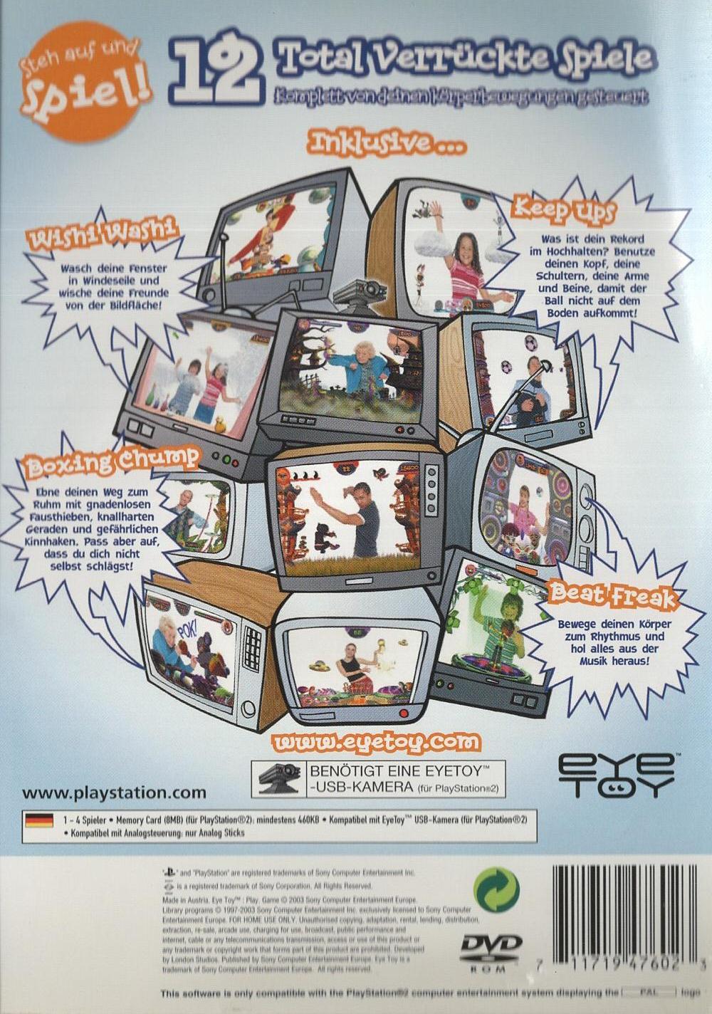 EyeToy: Play - PlayStation 2 Rückseite