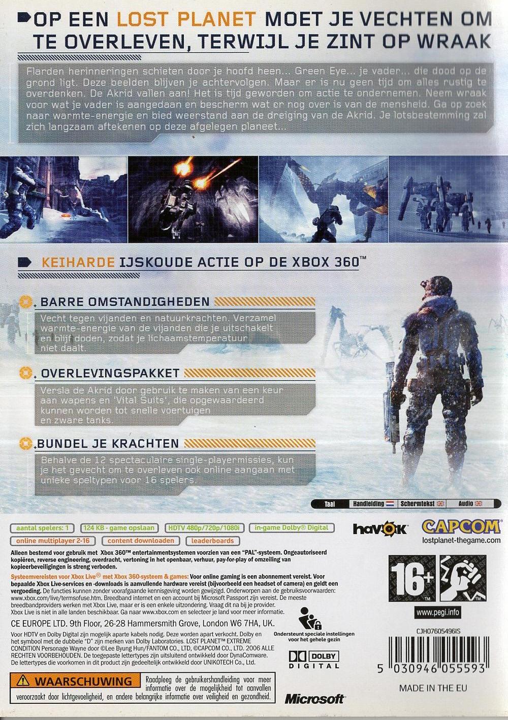 Lost Planet: Extreme Condition - Xbox 360 Rückseite
