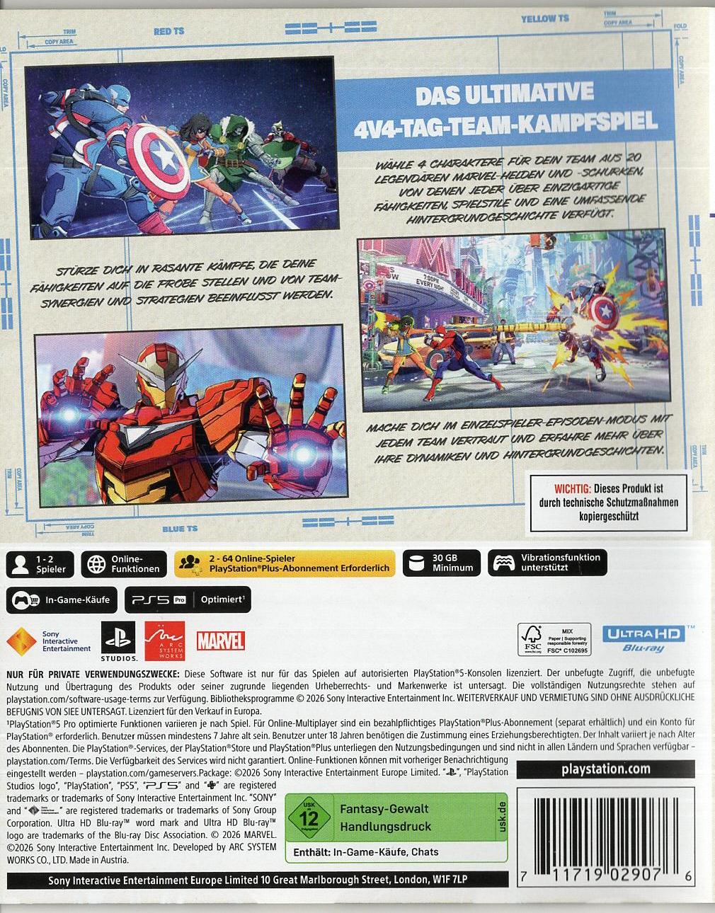 Marvel Tokon Fighting Souls - PlayStation 5 Rückseite