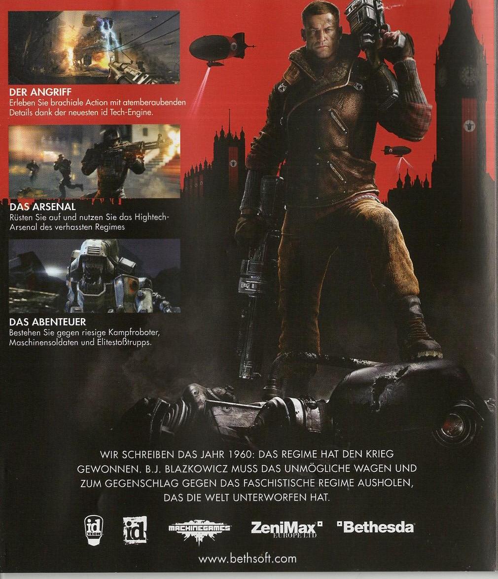 Wolfenstein: The New Order - Xbox One Rückseite