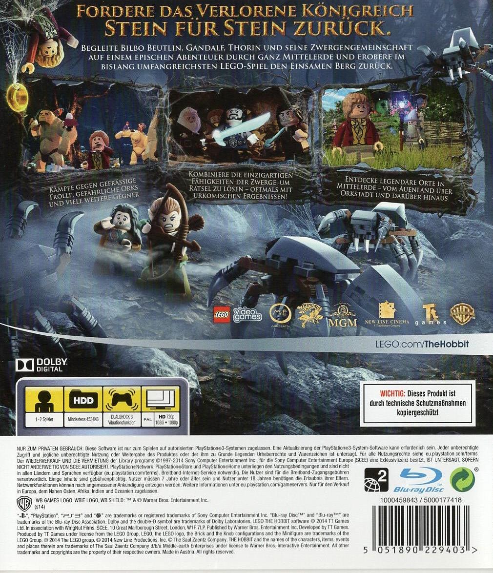 LEGO Der Hobbit - PlayStation 3 Rückseite