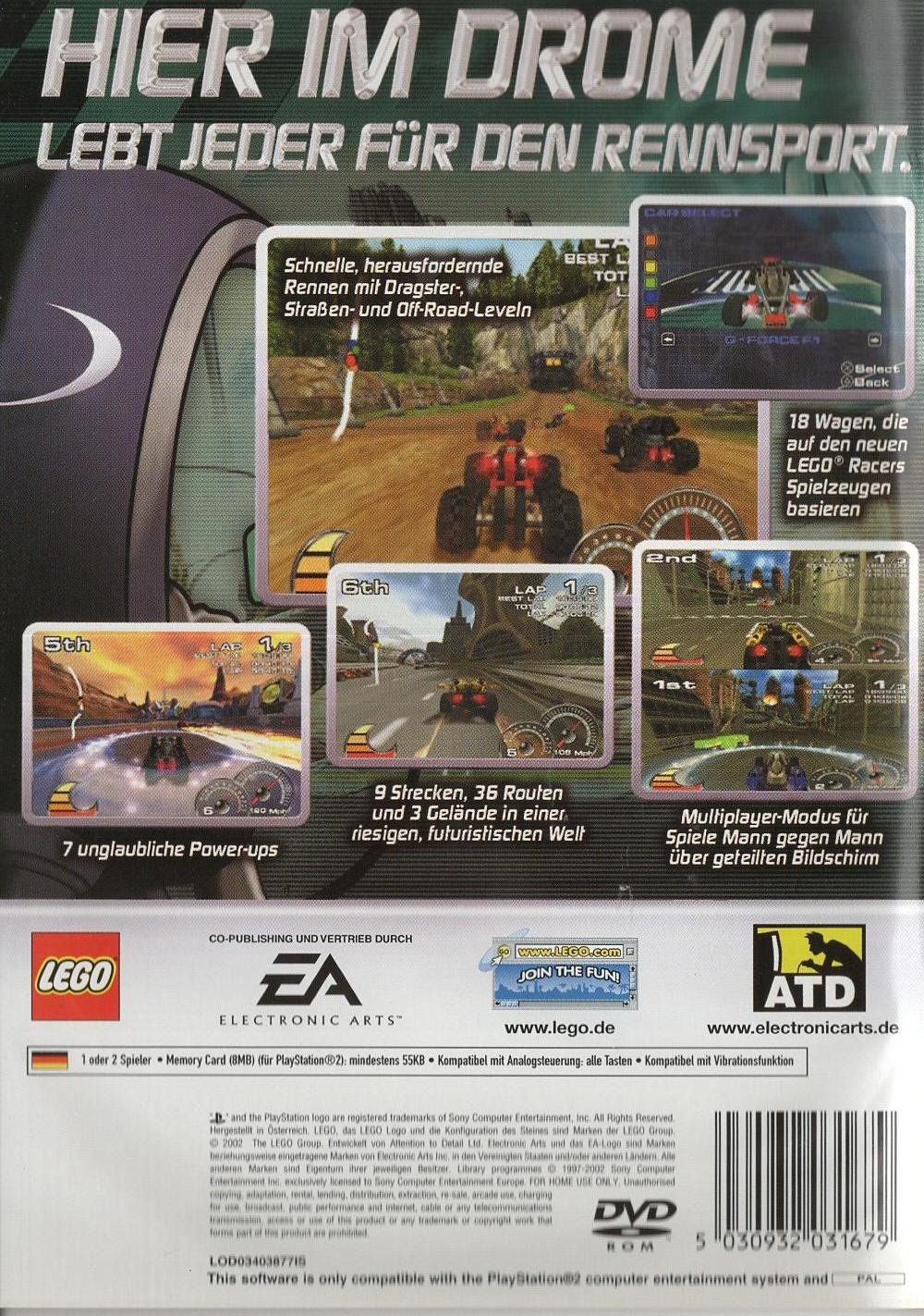 Drome Racers - PlayStation 2 Rückseite
