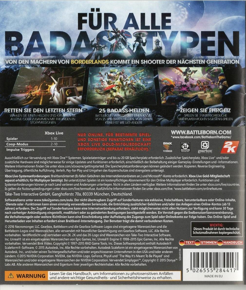 Battleborn - Xbox One Rückseite