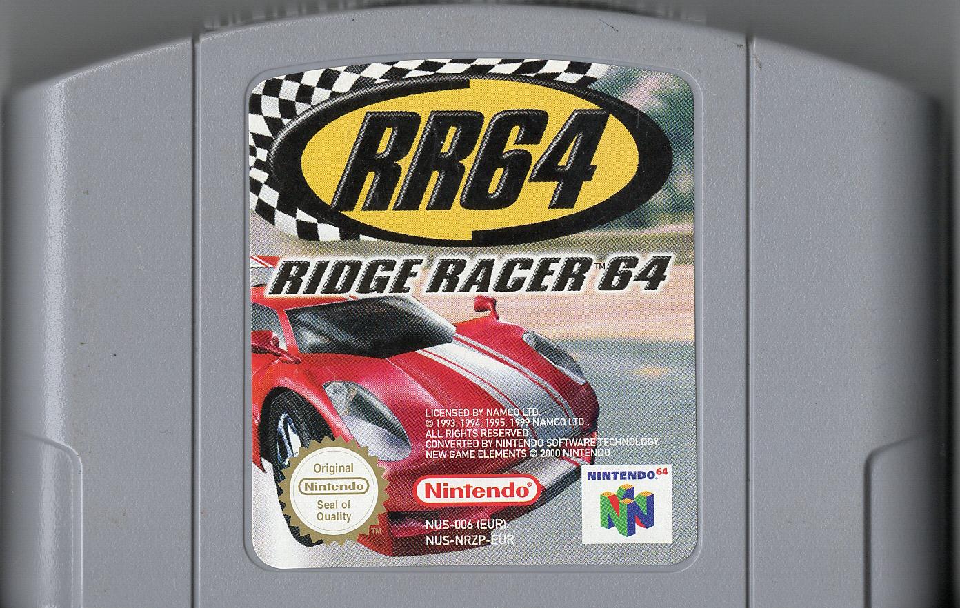 Ridge Racer 64 - Nintendo 64 - Modul Vorderseite