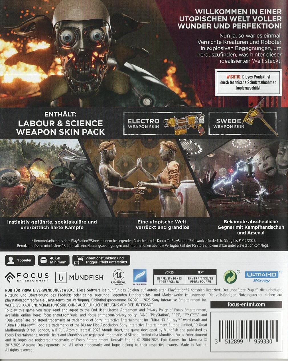 Atomic Heart - PlayStation 5 Rückseite