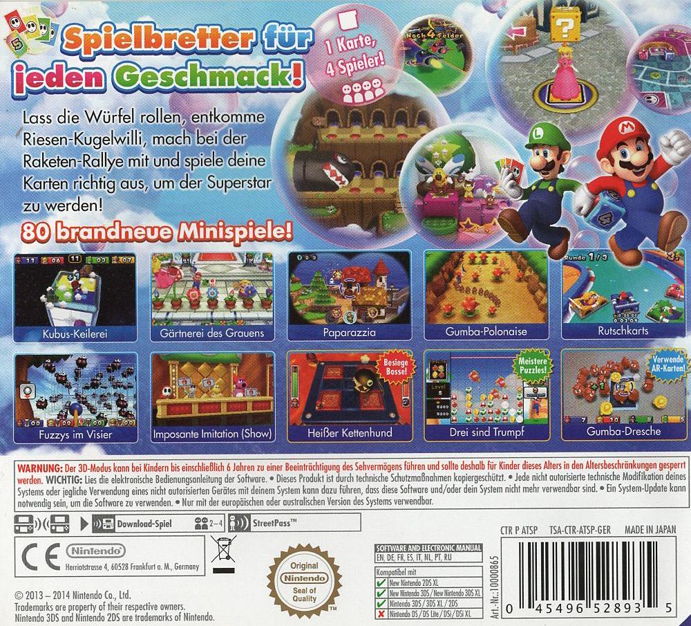 Mario Party: Island Tour - Nintendo 3DS Rückseite