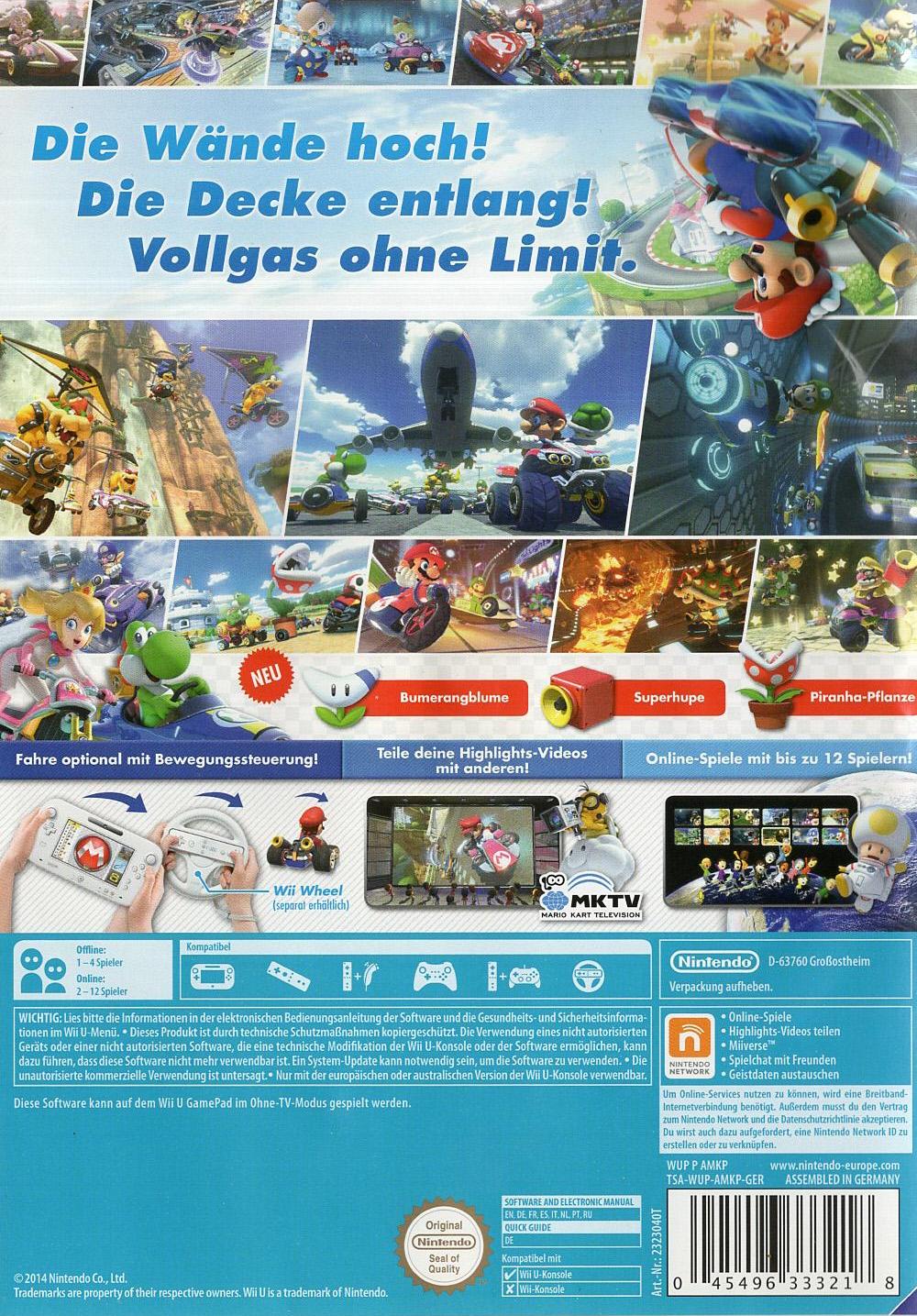 Mario Kart 8 - Nintendo Wii U Rückseite