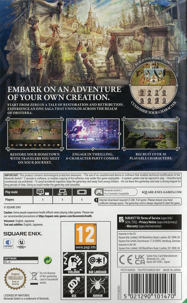 Octopath Traveler 2 - Nintendo Switch Rückseite