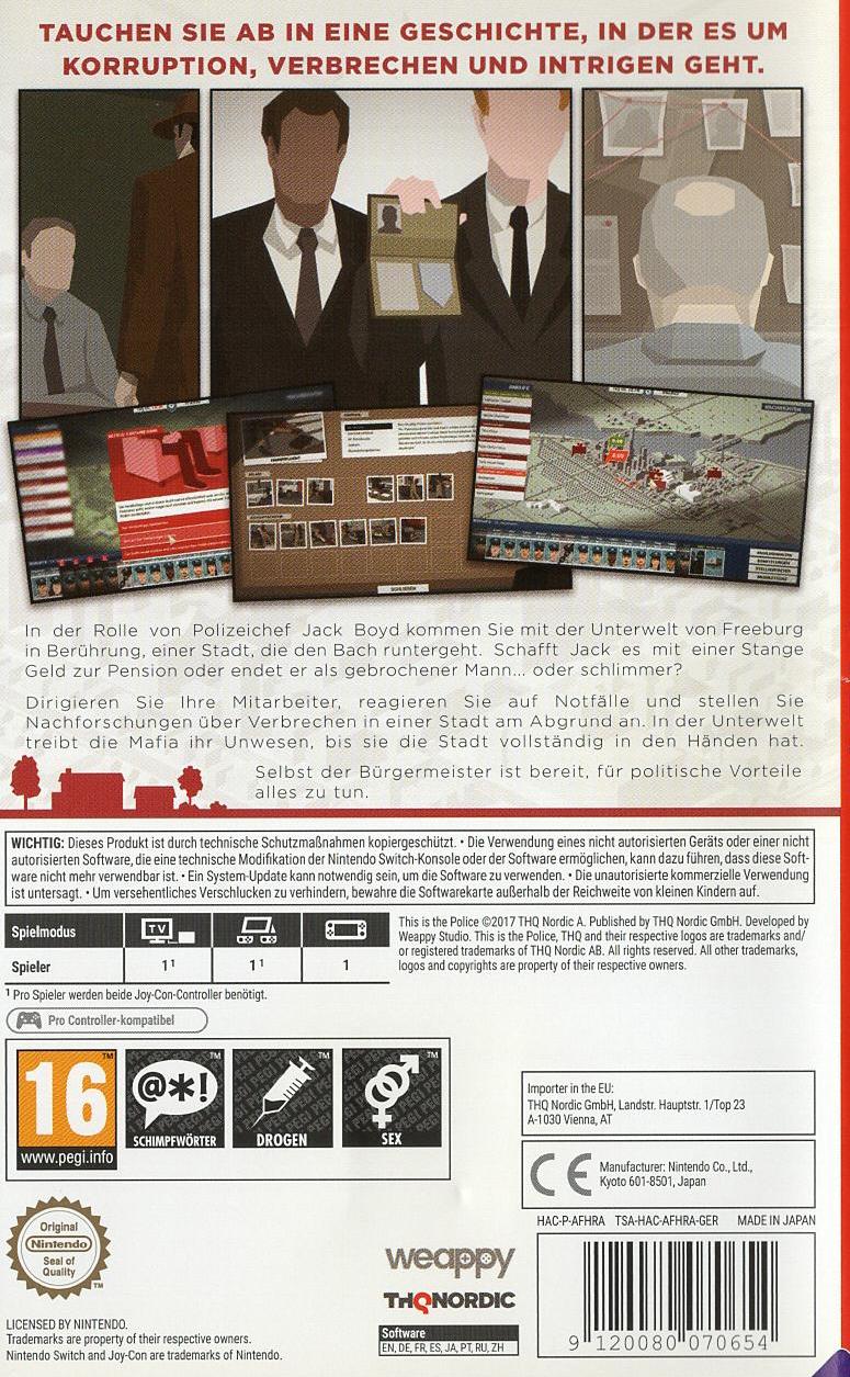 This is the Police - Nintendo Switch Rückseite