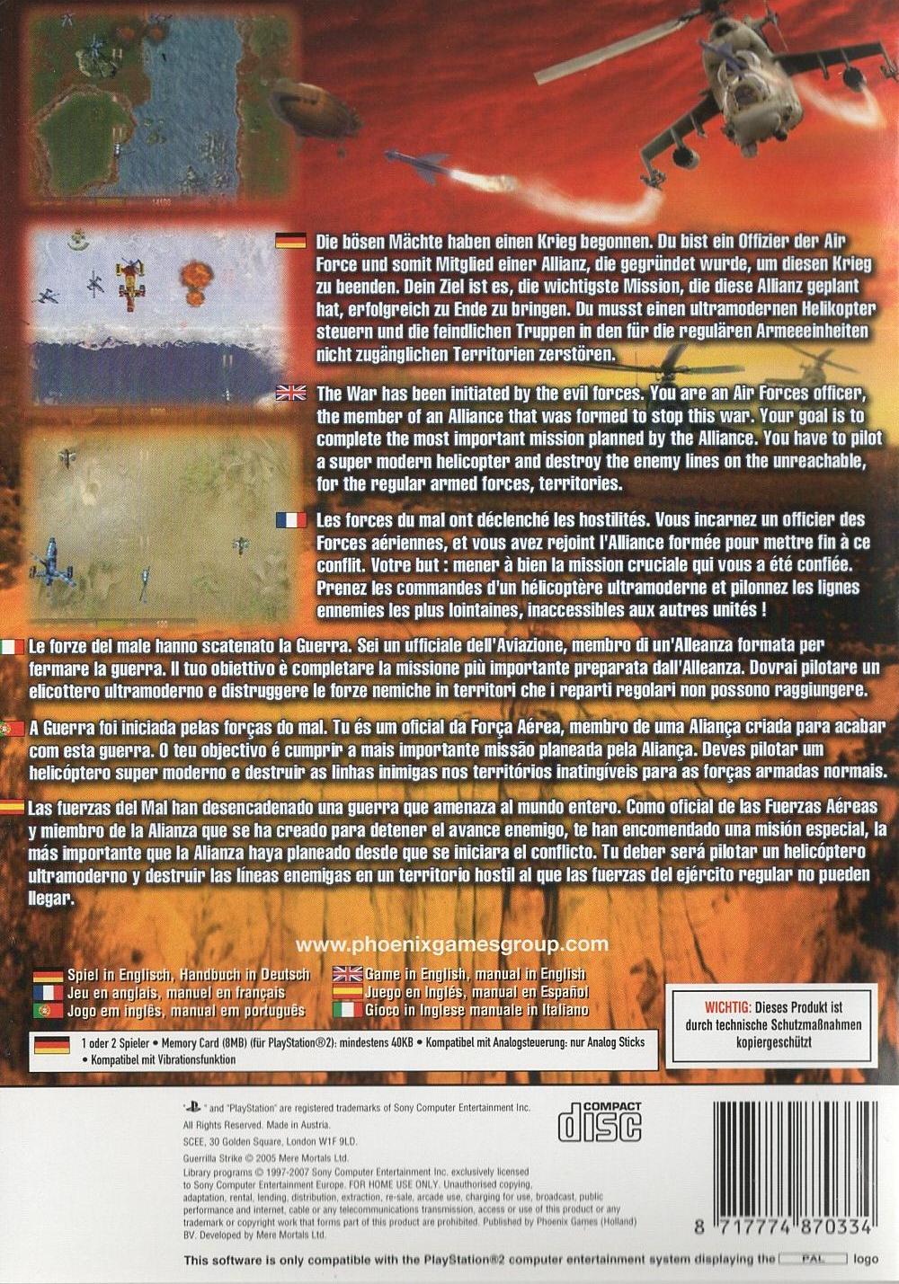Guerrilla Strike - PlayStation 2 Rückseite