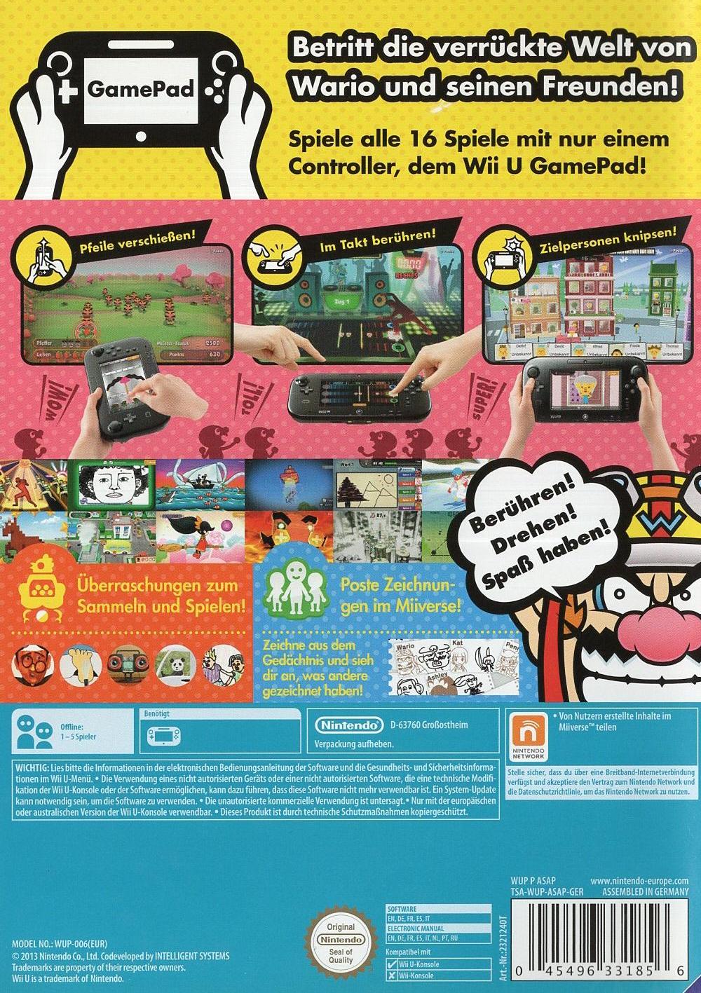 Game & Wario - Nintendo Wii U Rückseite