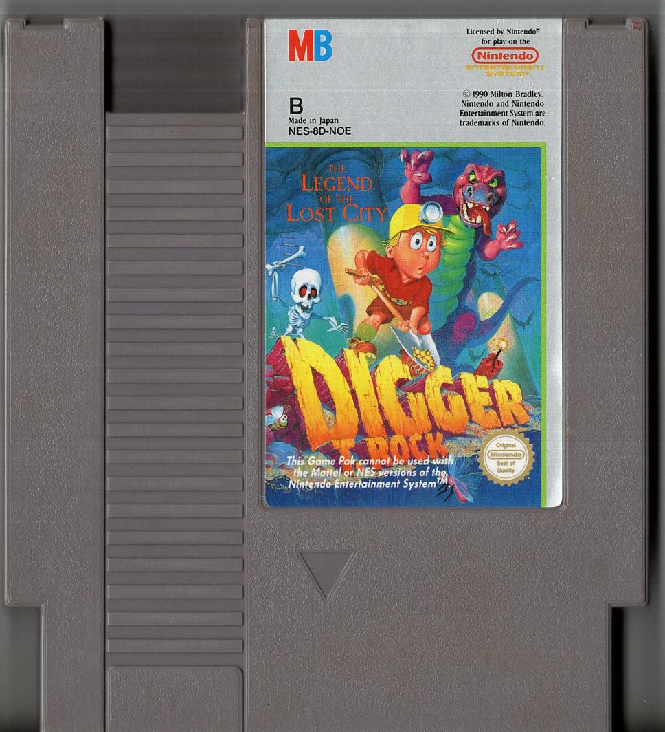 Digger T. Rock: Legend of the Lost City - Nintendo Entertainment System - Modul Vorderseite
