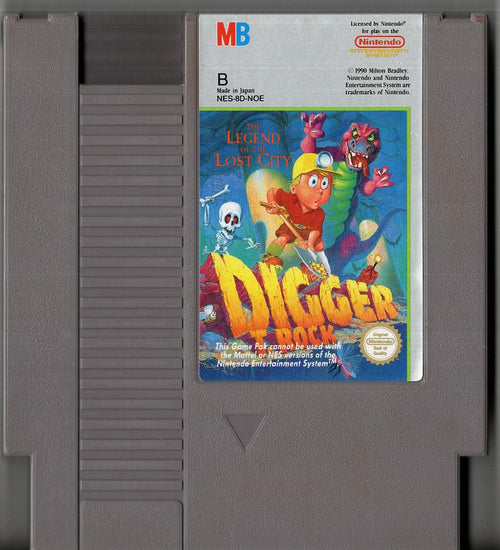 Digger T. Rock: Legend of the Lost City - Nintendo Entertainment System - Modul Vorderseite