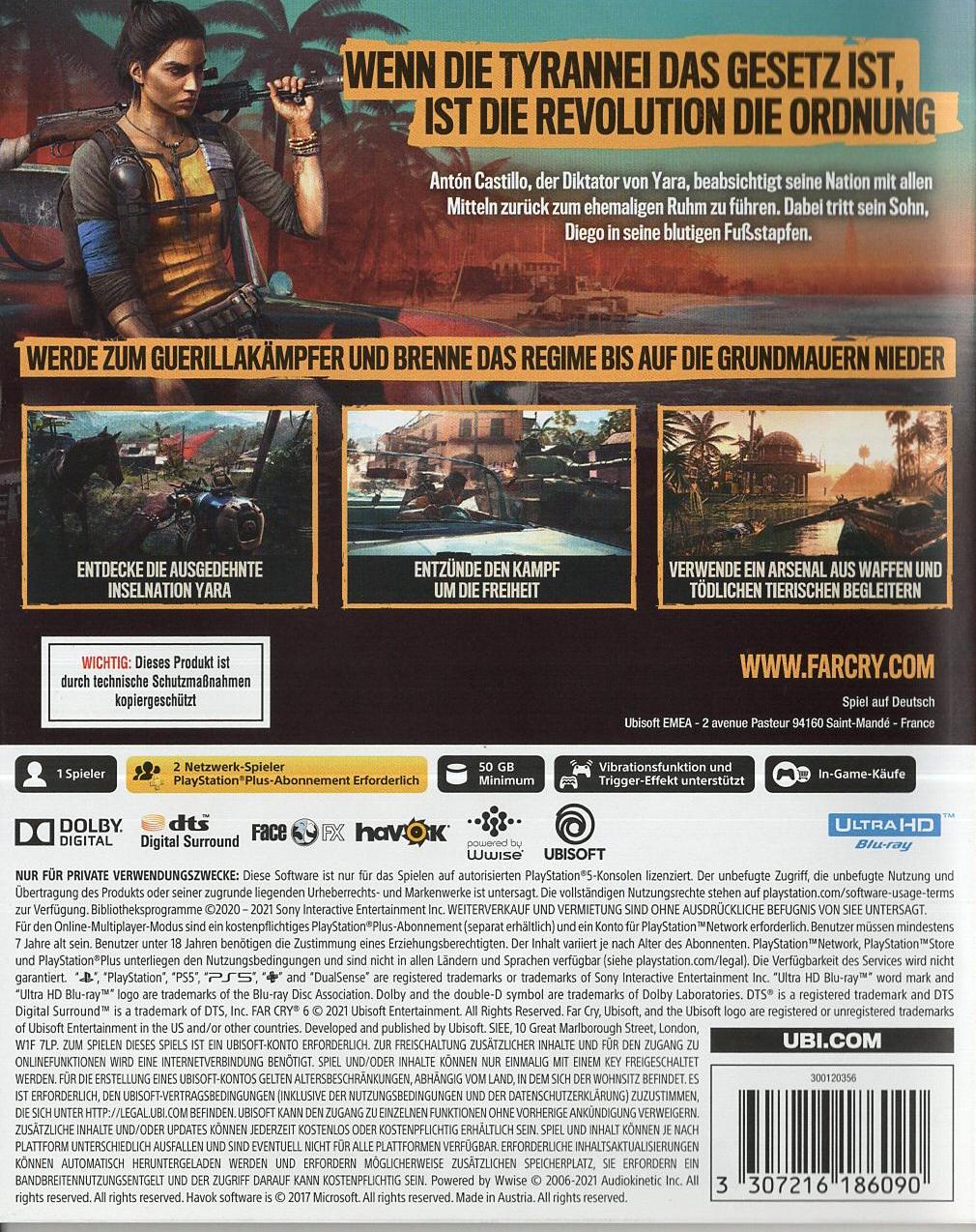 Far Cry 6 - PlayStation 5 Rückseite