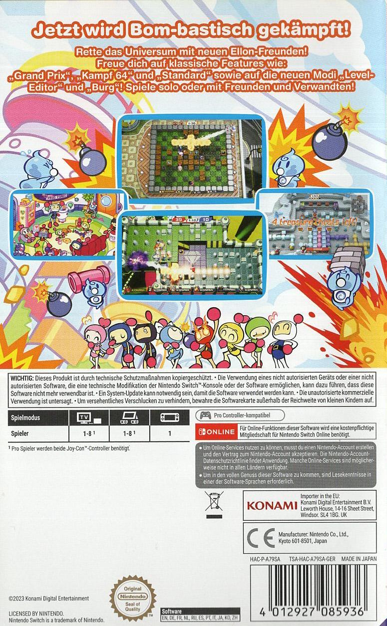 Super Bomberman R 2 - Nintendo Switch Rückseite