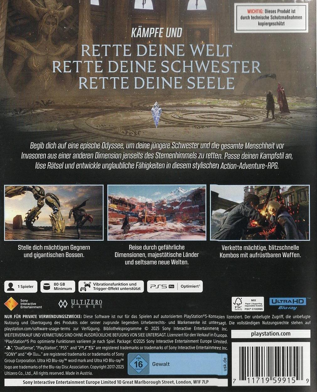 Lost Soul Aside - PlayStation 5 Rückseite