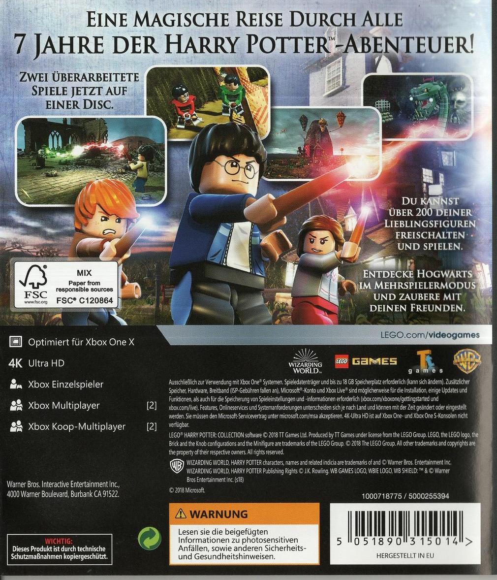 Lego Harry Potter Collection - Xbox One Rückseite