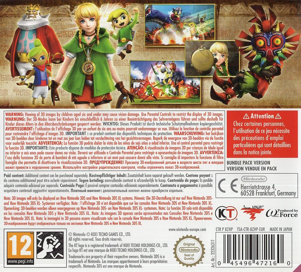 Hyrule Warriors Legends - Nintendo 3DS Rückseite