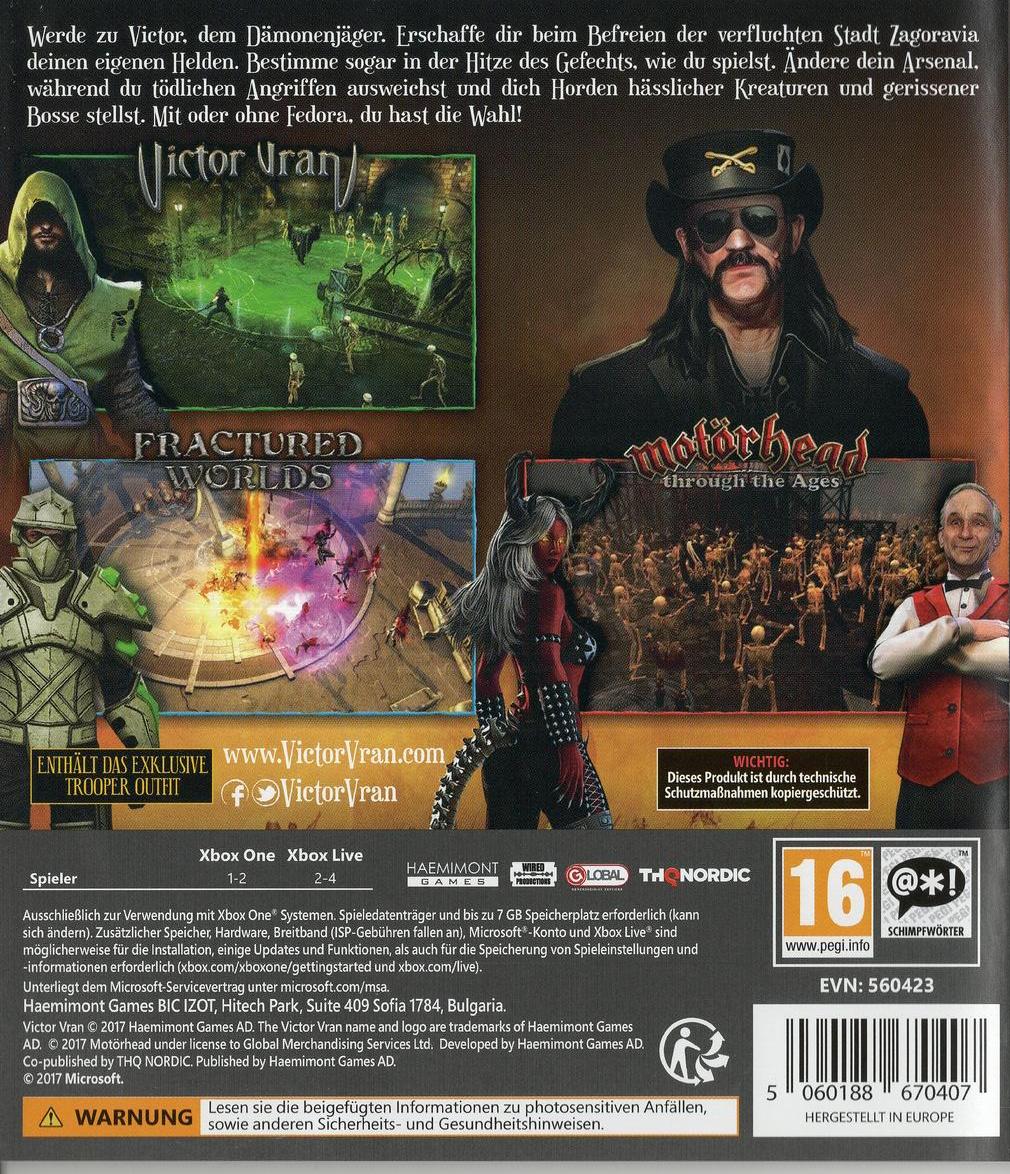 Victor Vran: Overkill Edition - Xbox One Rückseite