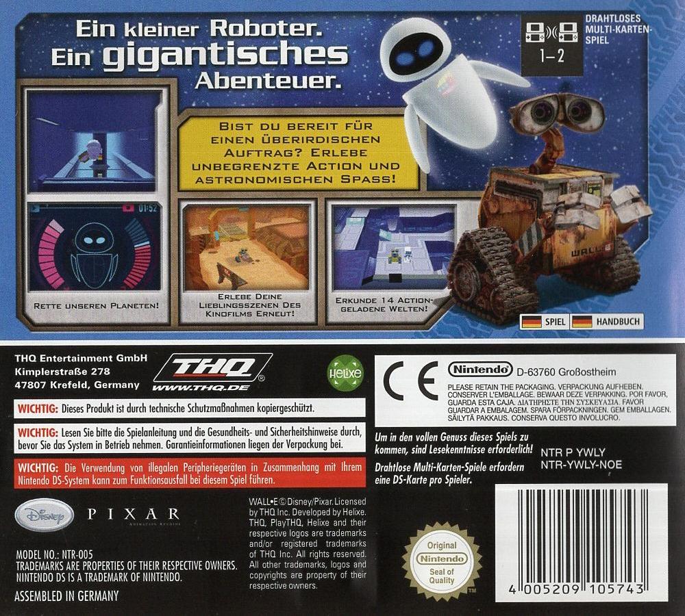 WALL-E - Nintendo DS Rückseite