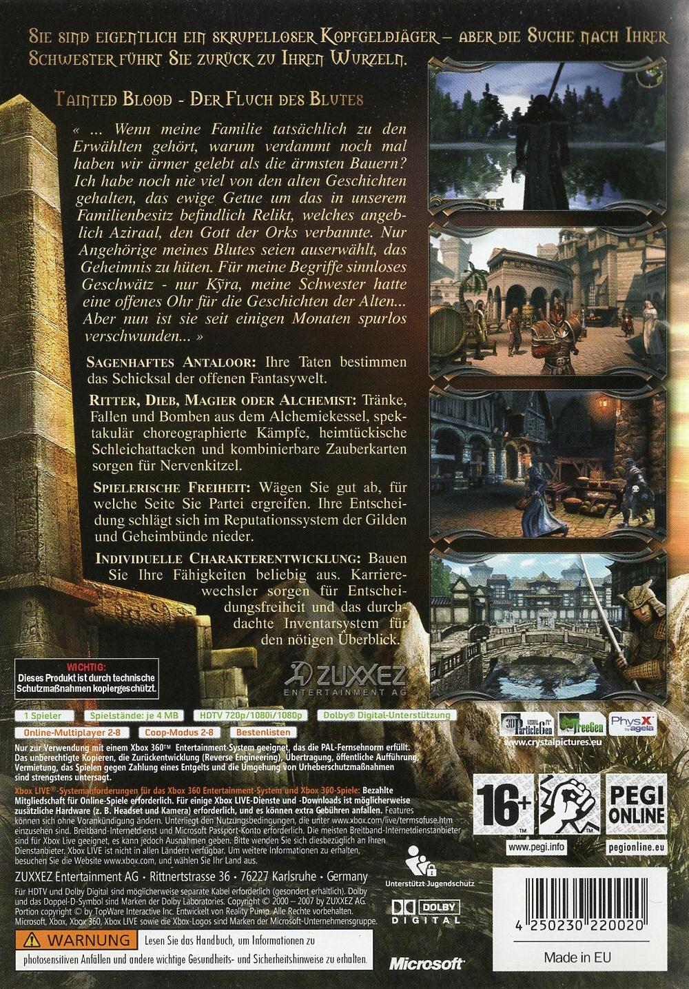 Two Worlds - Xbox 360 Rückseite