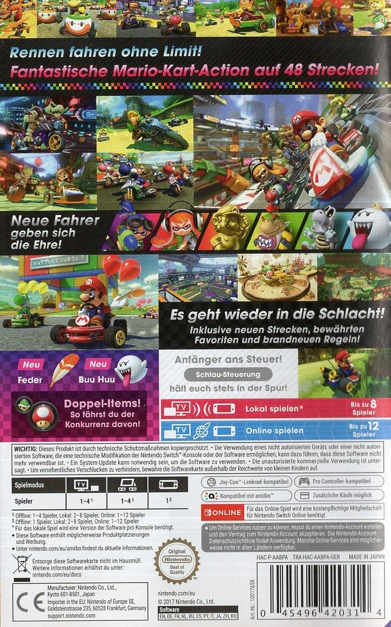 Mario Kart 8 Deluxe - Nintendo Switch Rückseite