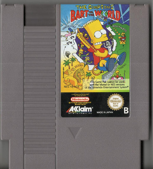The Simpsons: Bart vs. the World - Nintendo Entertainment System - Modul Vorderseite