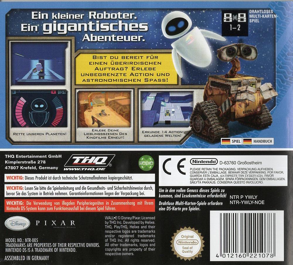 WALL-E: Der Letzte Räumt Die Erde Auf - Nintendo DS Rückseite
