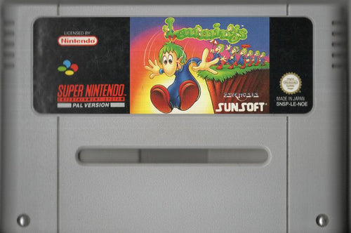 Lemmings - Super Nintendo - Modul Vorderseite