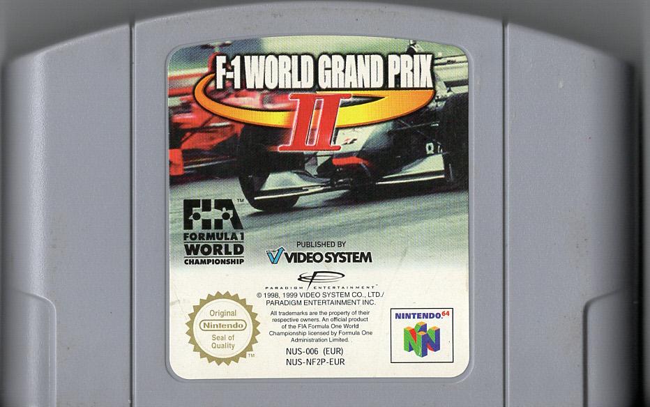 F-1 World Grand Prix II - Nintendo 64 - Modul Vorderseite