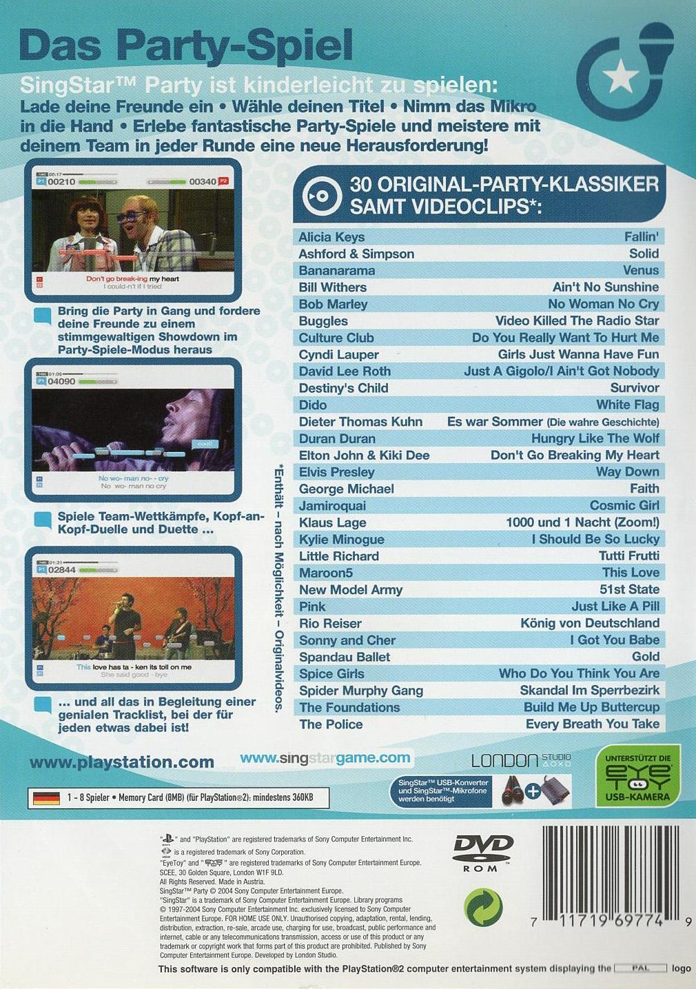 SingStar Party - PlayStation 2 Vorderseite