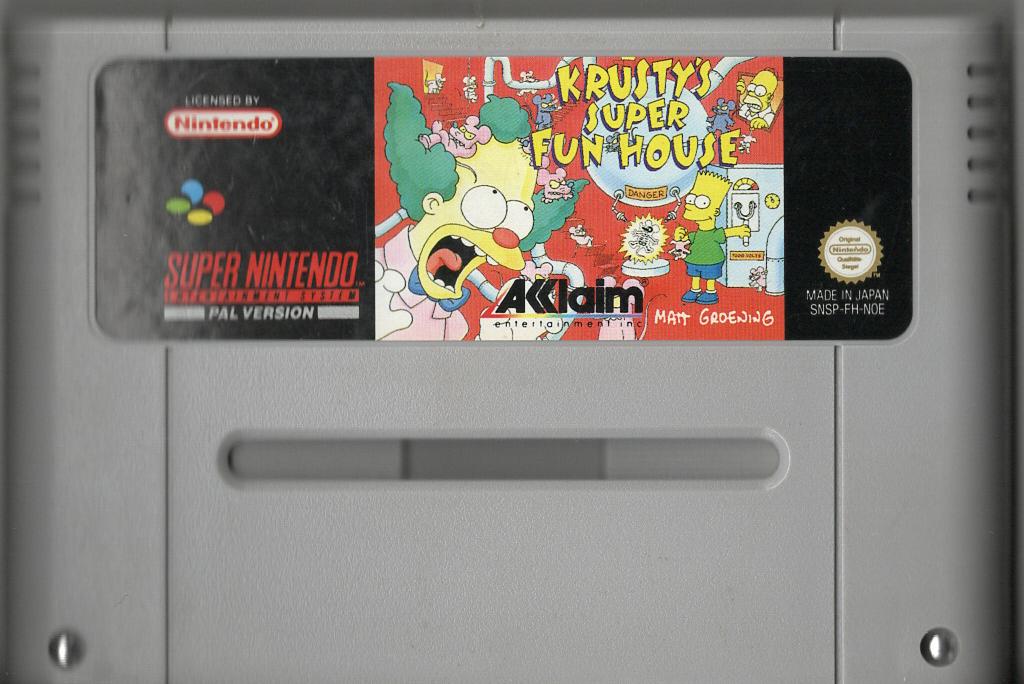 Krusty's Super Fun House - Super Nintendo - Modul Vorderseite