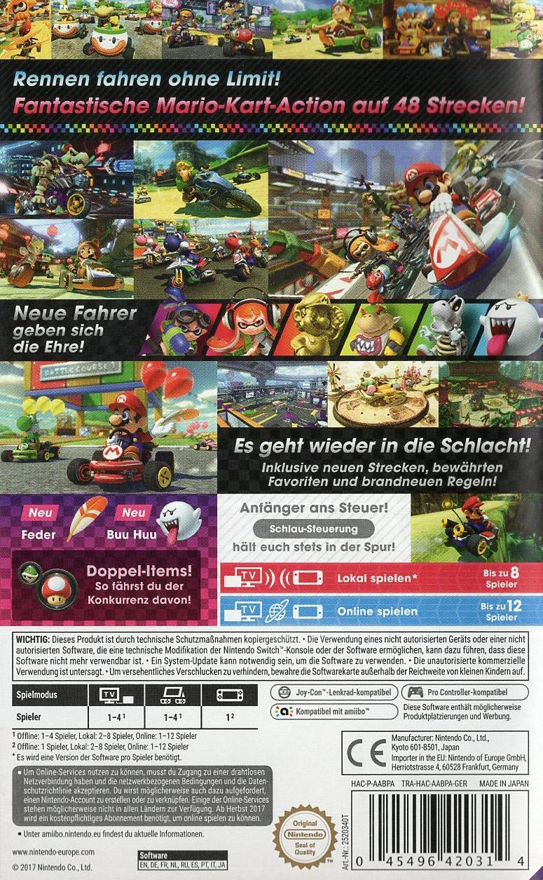 Mario Kart 8 Deluxe - Nintendo Switch Rückseite
