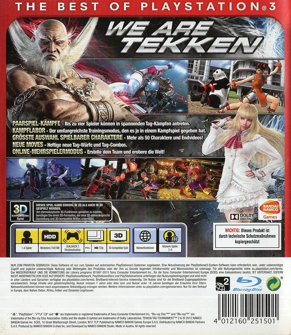 Tekken Tag Tournament 2 - PlayStation 3 Rückseite