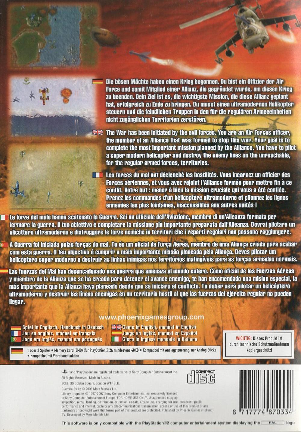 Guerrilla Strike - PlayStation 2 Rückseite