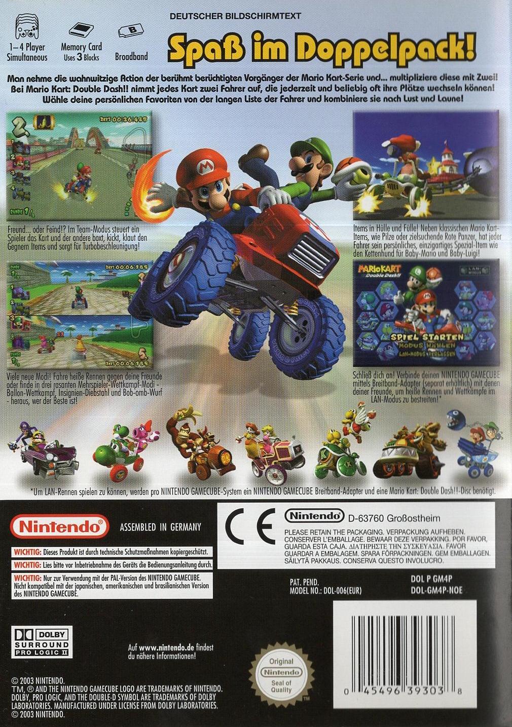 Mario Kart: Double Dash!! - Nintendo GameCube Rückseite