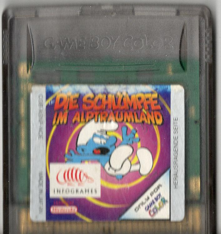 Die Schlümpfe im Alptraumland - Game Boy Color - Modul Vorderseite
