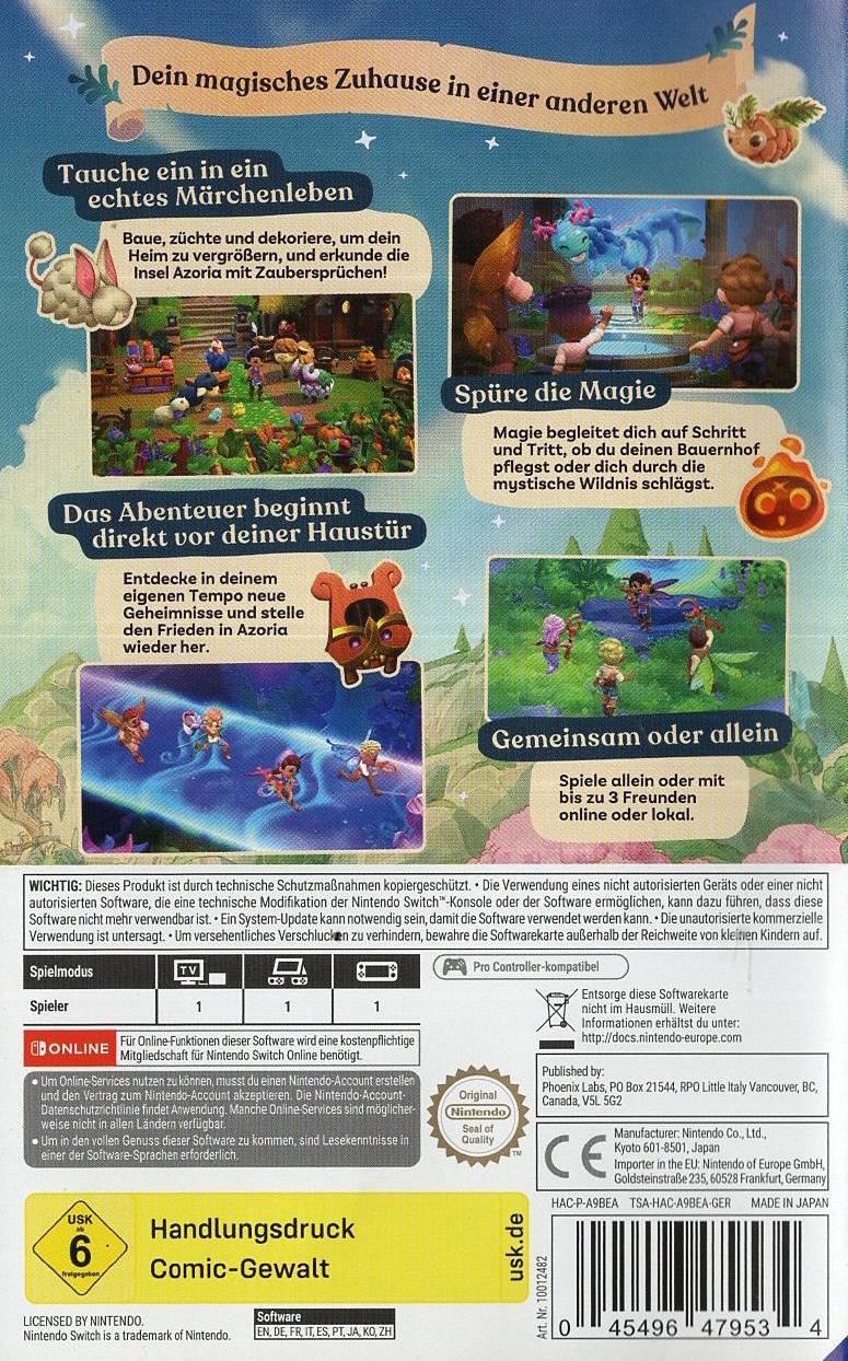 Fae Farm - Nintendo Switch Rückseite