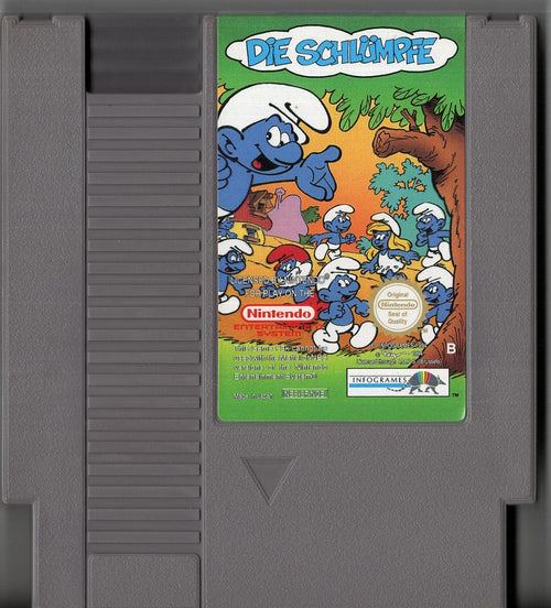 Die Schlümpfe - Nintendo Entertainment System - Modul Vorderseite