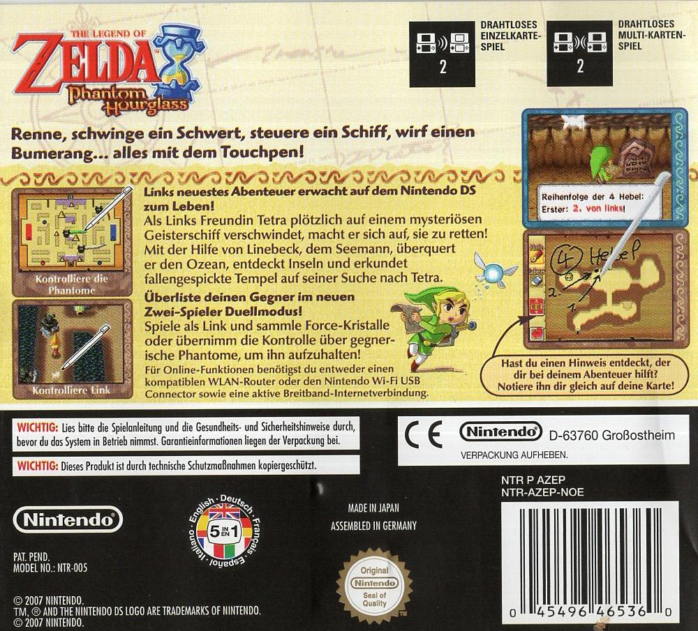The Legend of Zelda: Phantom Hourglass - Nintendo DS Rückseite