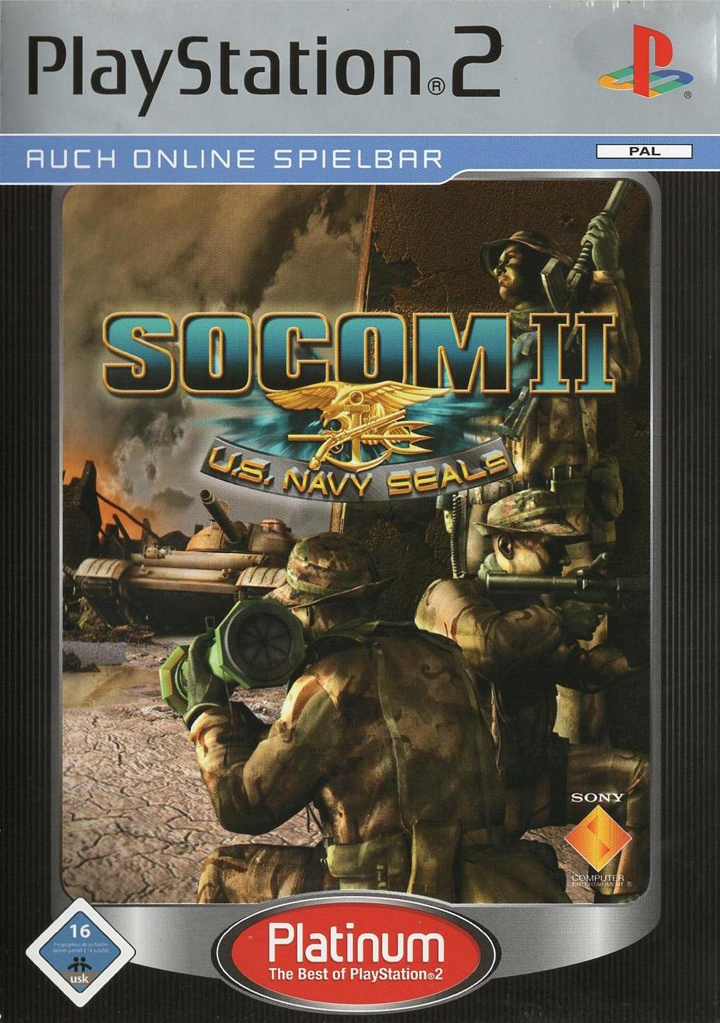 SOCOM II: U.S. Navy SEALs - PlayStation 2 Vorderseite