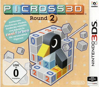 Picross 3D: Round 2 - Nintendo 3DS Vorderseite