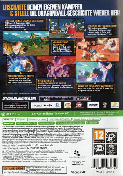 Dragon Ball Xenoverse - Xbox 360 Rückseite