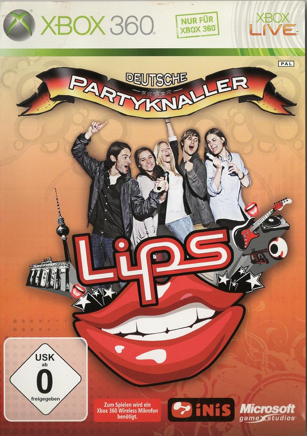 Lips: Deutsche Partyknaller - Xbox 360 Vorderseite