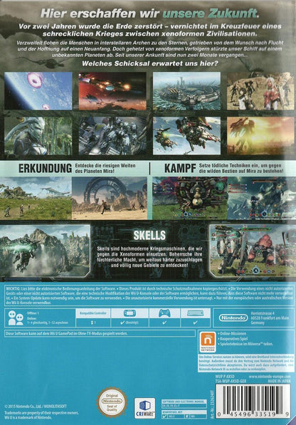 Xenoblade Chronicles X - Nintendo Wii U Rückseite