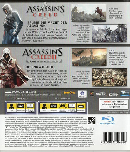 Assassin's Creed + Assassin's Creed II Game of the Year Edition - PlayStation 3 Rückseite